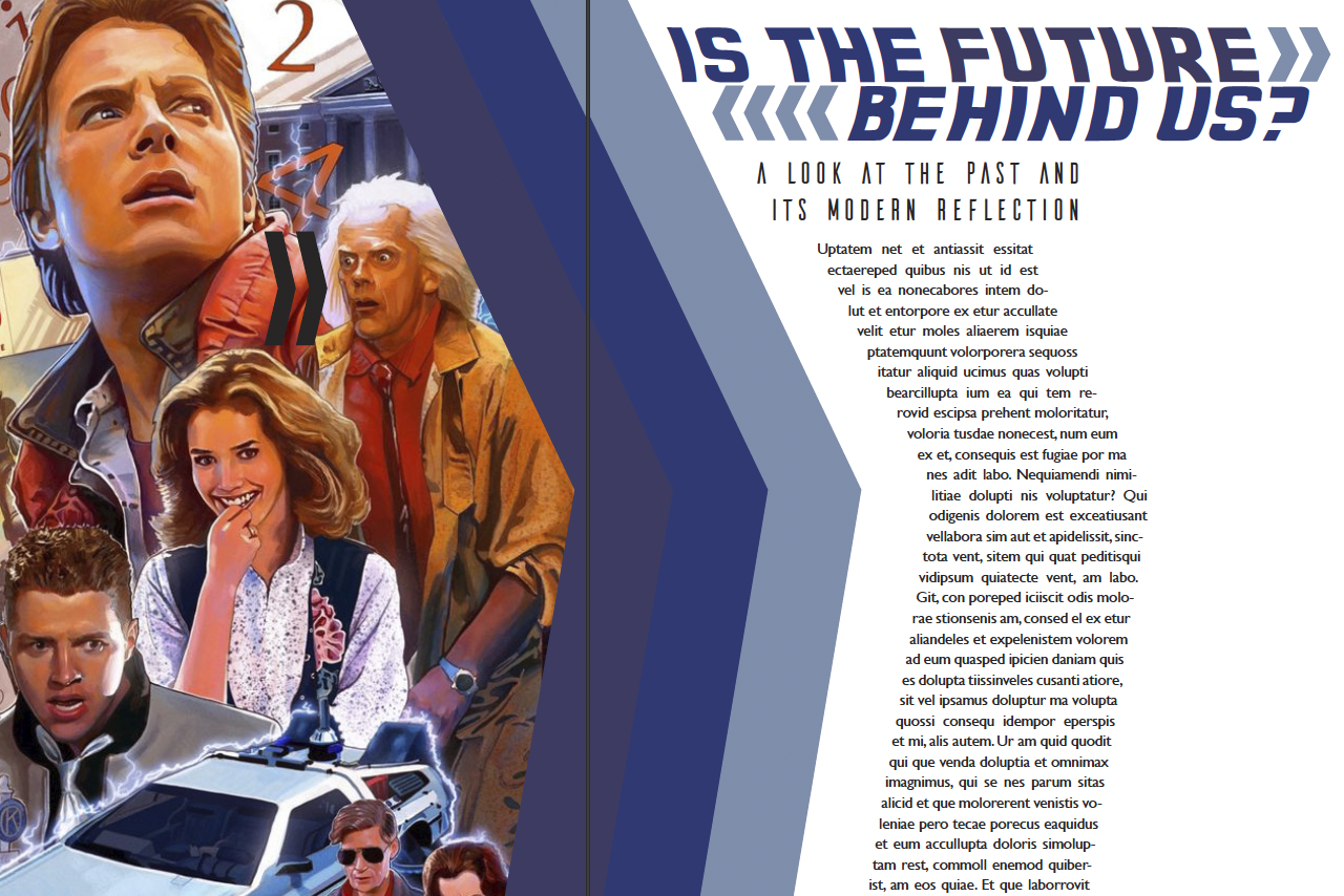 course project: print layout in indesign